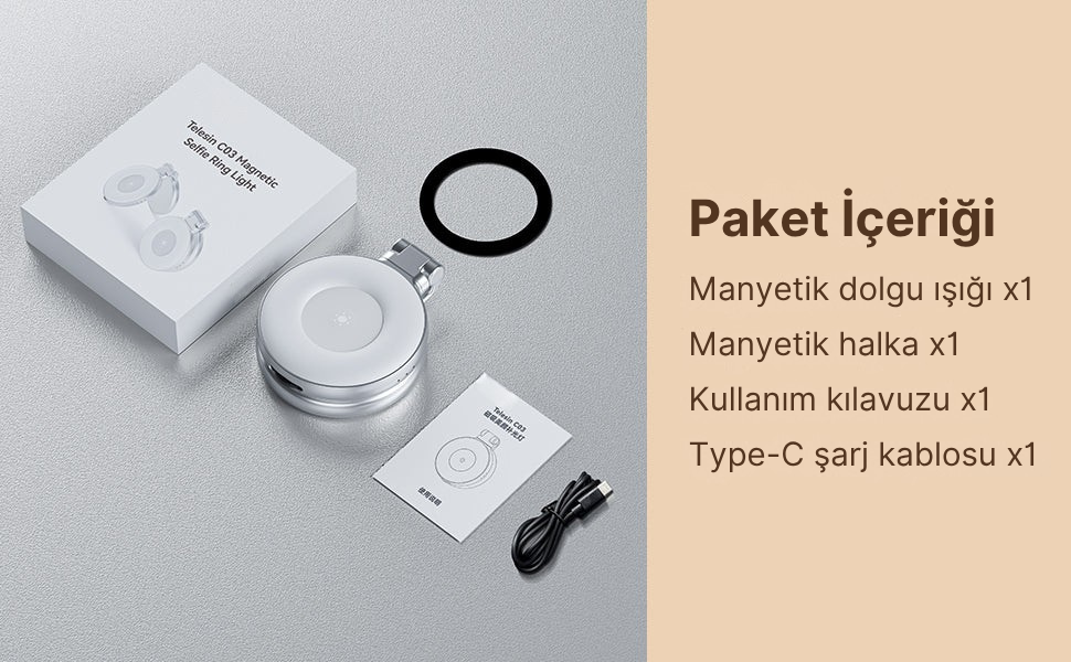 Manyetik Selfie Halka Işığı